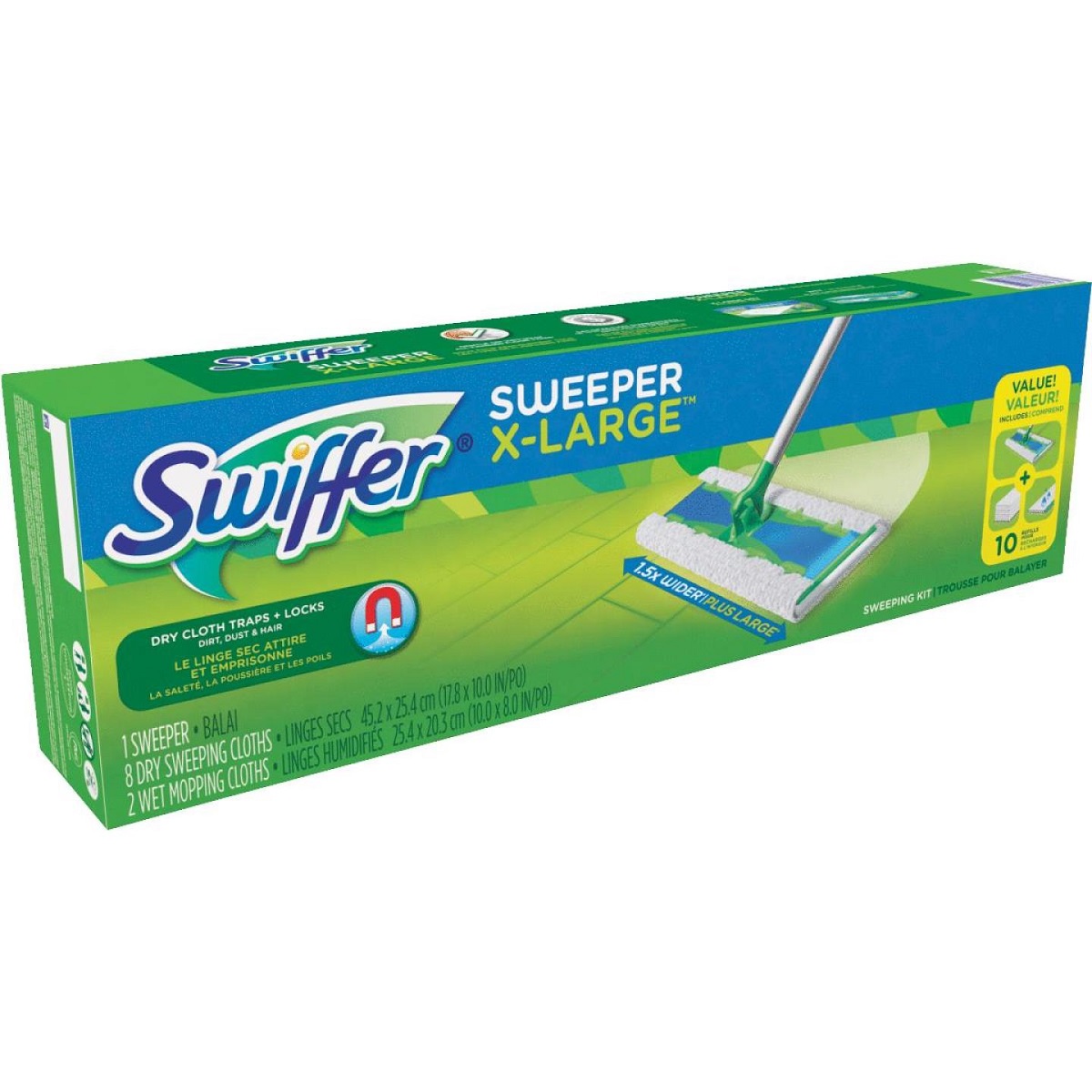 Swiffer Sweeper XL Dry & Wet Mop Starter Kit Berings