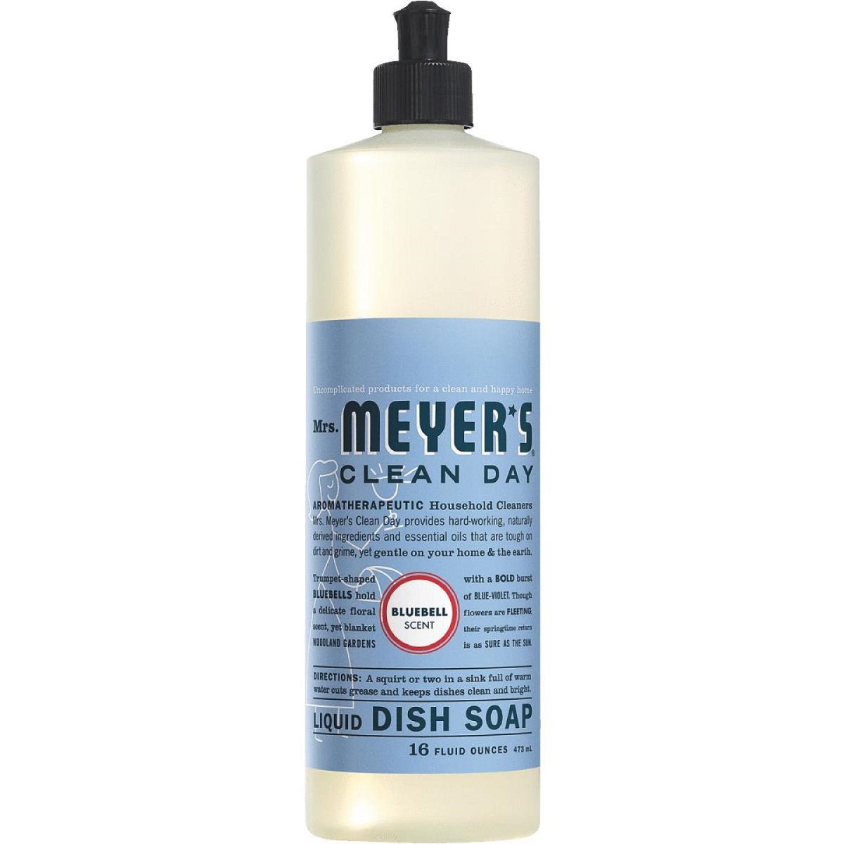 Mrs. Meyer's Bluebell Scent Liquid Dish Soap Berings