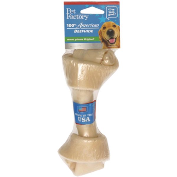 Pet Factory American Beefhide 7" Knotted Bone