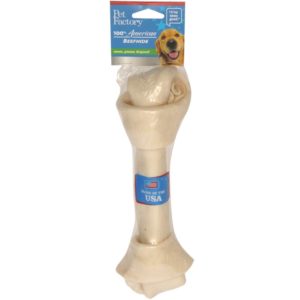 Pet Factory American Beefhide 9" Knotted Bone