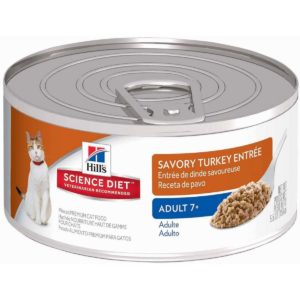 Hills Science 5.5 Oz Diet Adult Savory Turkey Entree Minced Premium Wet Cat Food