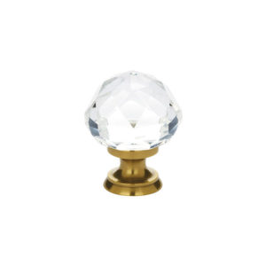Emtek Diamond Cabinet Knob with French Antique Finish Base