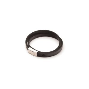 Ezra Arthur Double Wrap Bracelet - Jet