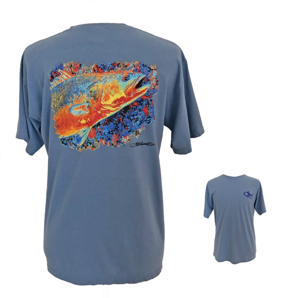 BEAfish Speckled Trout Blue Tee