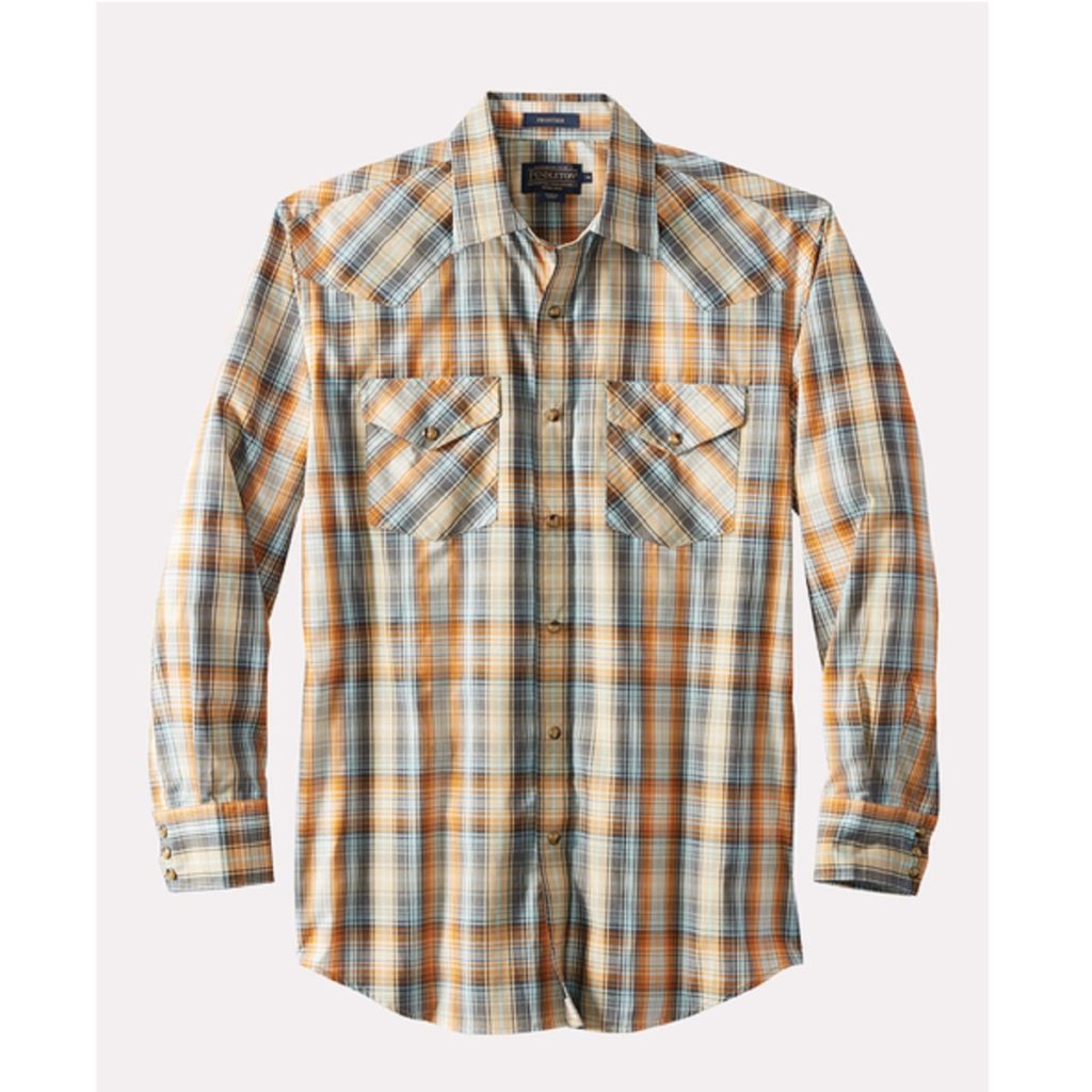 Pendleton Frontier Shirt Longsleeve - Orange Plaid