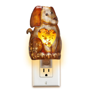Deco Flair Capiz Shell & Metal Nightlight - Dog