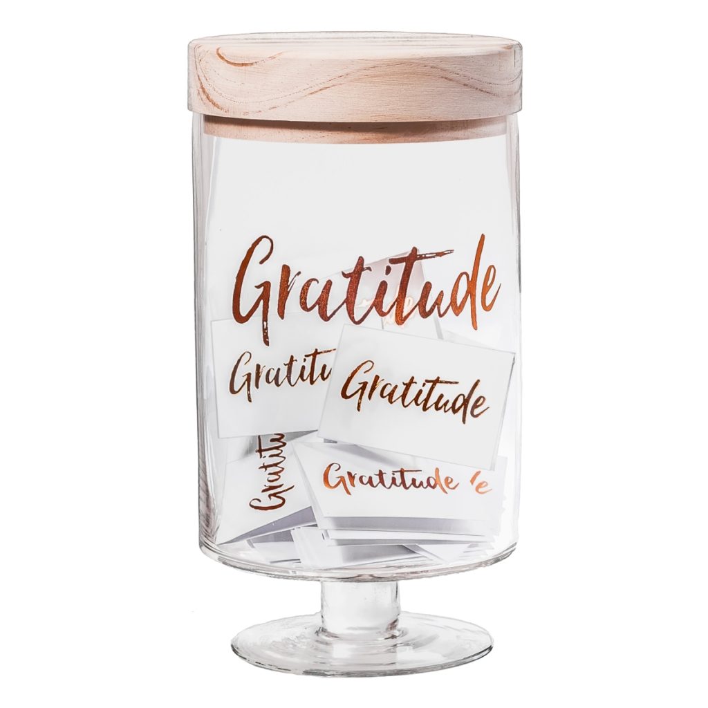 Gratitude Glass Jar Berings
