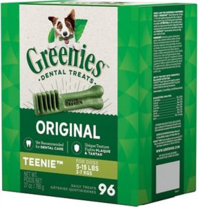 Greenies Teenie Original Dental Dog Treats, 96 Daily Treats (27oz)