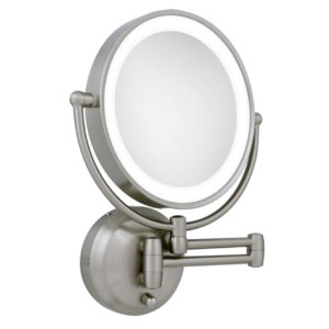 Zadro Cordless Dual LED Lighted Round Wall Mount Mirror