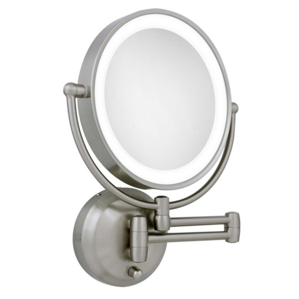 Zadro Cordless Dual LED Lighted Round Wall Mount Mirror