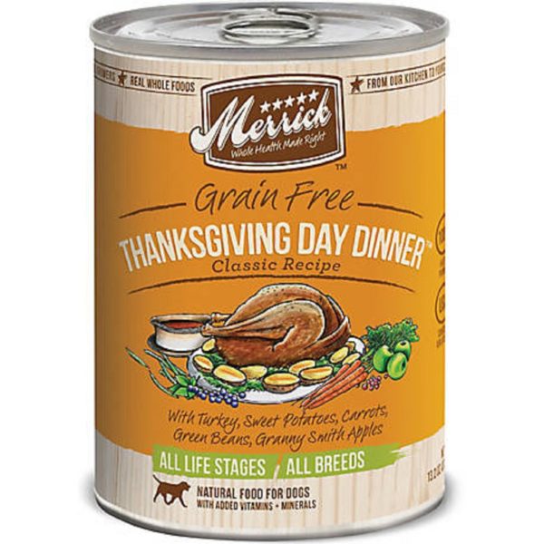 Merrick Grain Free Thanksgiving Day Dinner in Gravy Wet Dog Food 13.2oz
