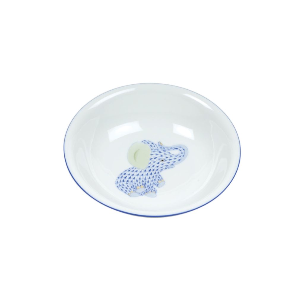 Herend Baby Blue Bowl with Elephant
