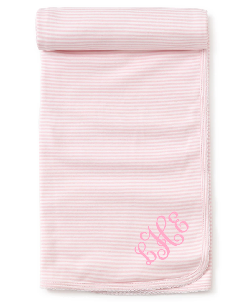 Kissy Kissy Stripes Blanket - Pink