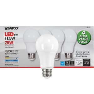Satco LED 9.5 Watt Lightbulb 4 Pack