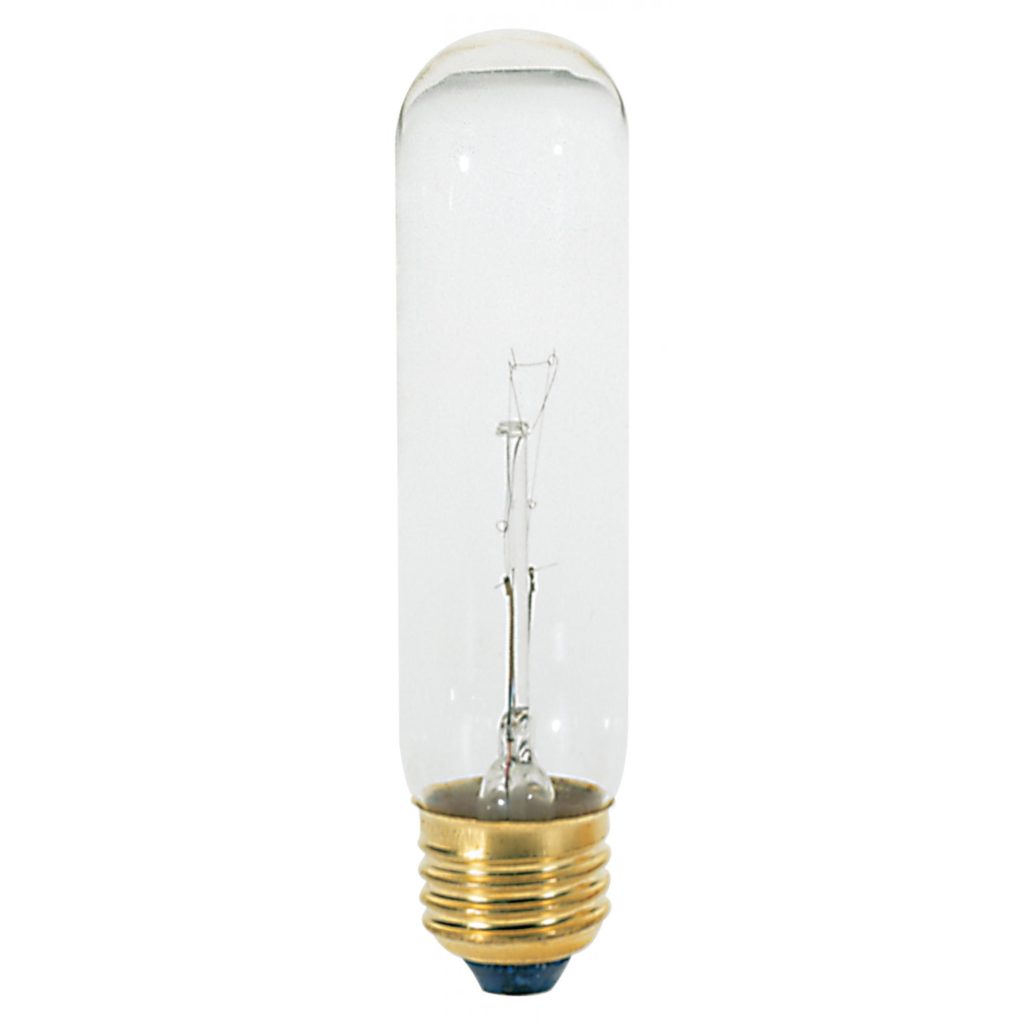 25 Watt Clear T10 Candelabra Light Bulb