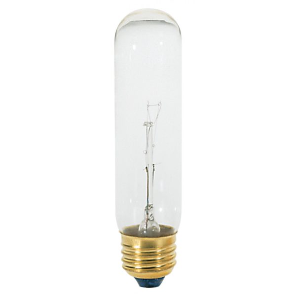25 Watt Clear T10 Candelabra Light Bulb