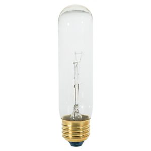Satco 40W Clear Medium Tubular T10 Incandescent Display Light Bulb
