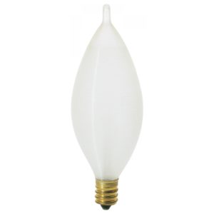 Satco 40-Watt Satco-Escent Satin Spun Candelabra Base Light Bulb