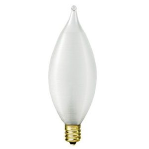 Satco 60-Watt Satco-Escent Satin Spun Candelabra Base Light Bulb