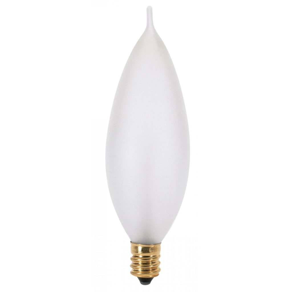 Satco 60W Clear Candelabra Incandescent Blunt Light Bulb