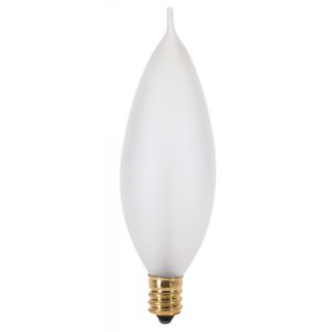 Satco 60W Clear Candelabra Incandescent Blunt Light Bulb