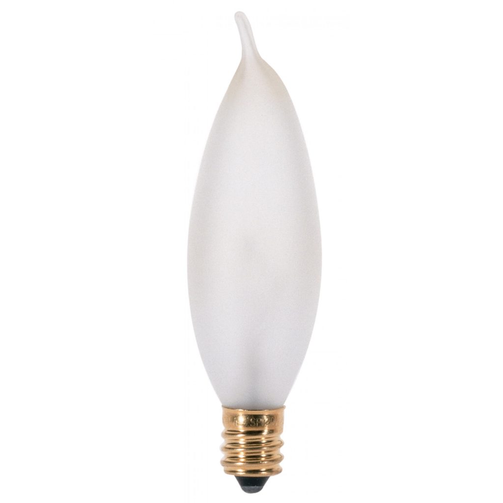 Satco 15W CA8 Incandescent Dimmable FROSTED BLUNT TIP Candelabra