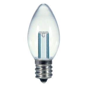 Satco 0.5W C7 Non-Dimmable LED Candelabra Night Light Bulb
