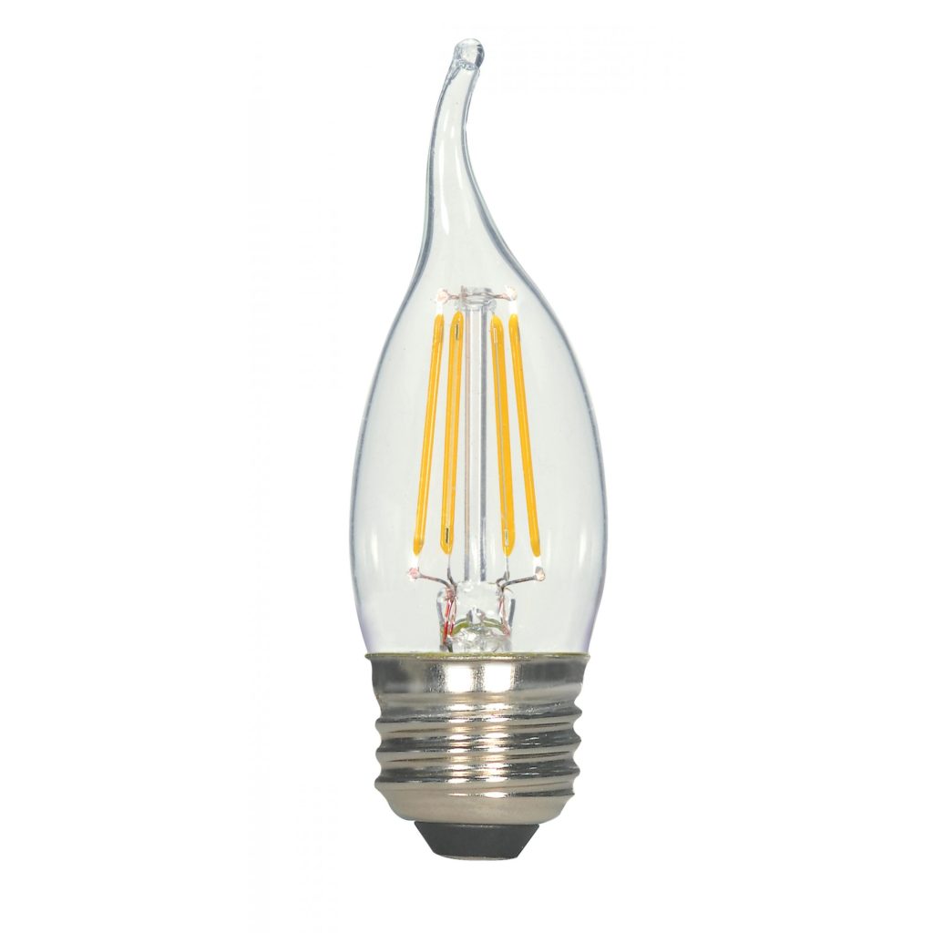 Satco 4.5W LED BENT TIP Dimmable Candelabra Light Bulb