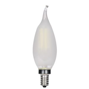 Satco 3.5W LED Frosted BENT TIP Dimmable Candelabra Warm White Temperature 350 Lumens