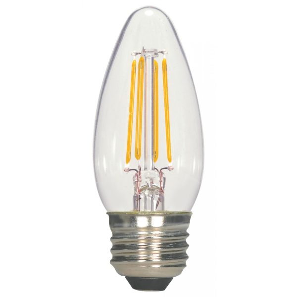 Satco 5.5W LED Clear Dimmable Candelabra Light Bulb