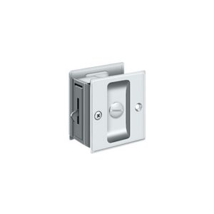Deltana Privacy Pocket Door Lock - Polished Chrome