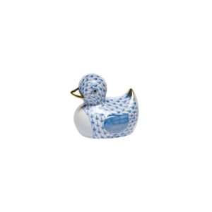 Herend Rubber Ducky Figurine - Blue