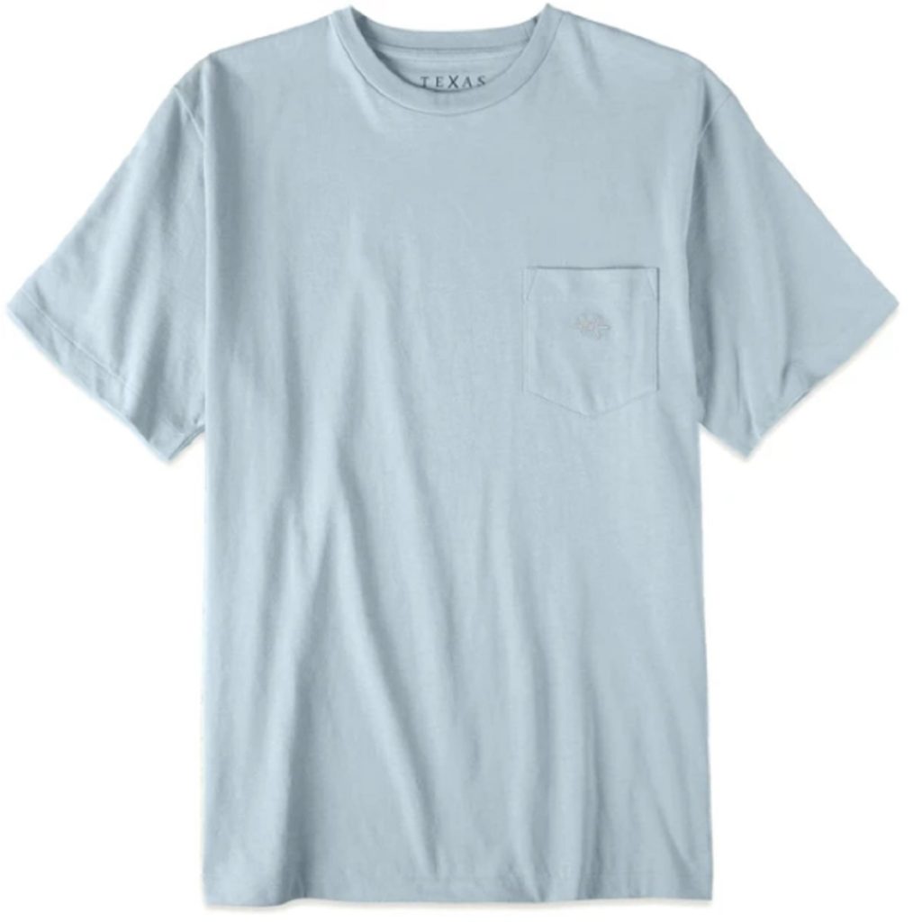 Texas Standard Pocket Tee Shirt - Baby Blue