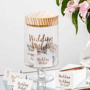 Wedding Wishes Glass Jar  
