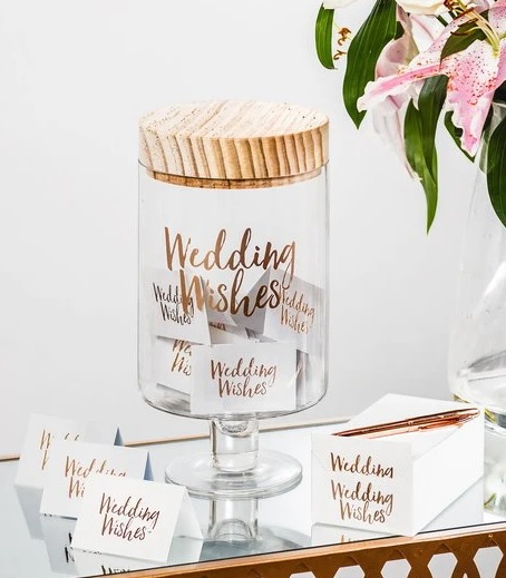 Wedding Wishes Glass Jar