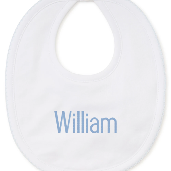 Kissy Kissy White and Blue Basic Bib