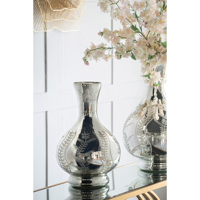 Mercury Glass Centerpiece Vase