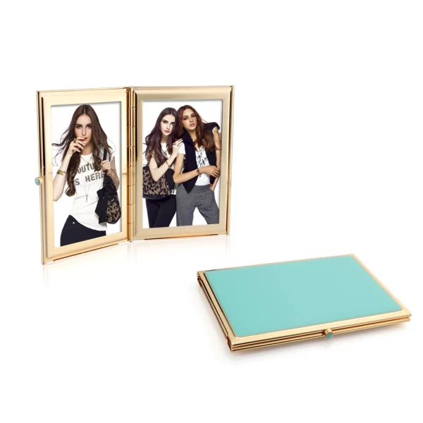 Addison Ross Pastel Turquoise Blue & Gold Travel Frame
