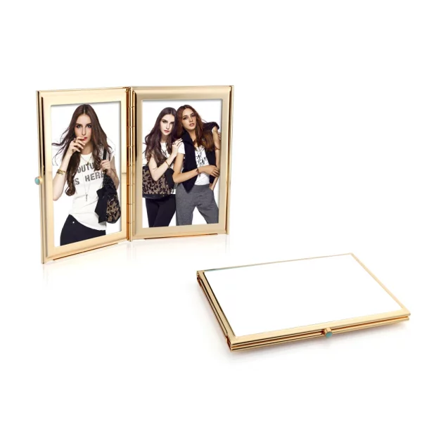 Addison Ross White & Gold Travel Frame