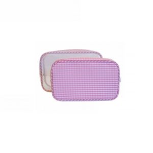 CLEAR DUO- GINGHAM PINK