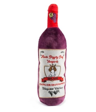 Cavalier Sauvignon Wine Bottle Dog Toy