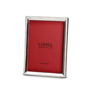 Cunill Beveled Bead 4x6 Non-Tarnish Sterling Silver Picture Frame