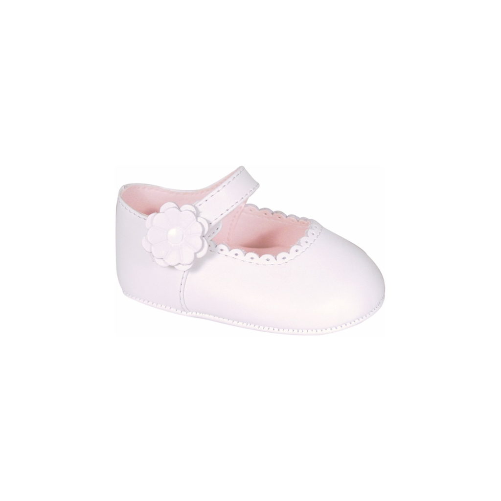 Baby Deer Emma Infant White Leather Mary Jane Flats - Size 1