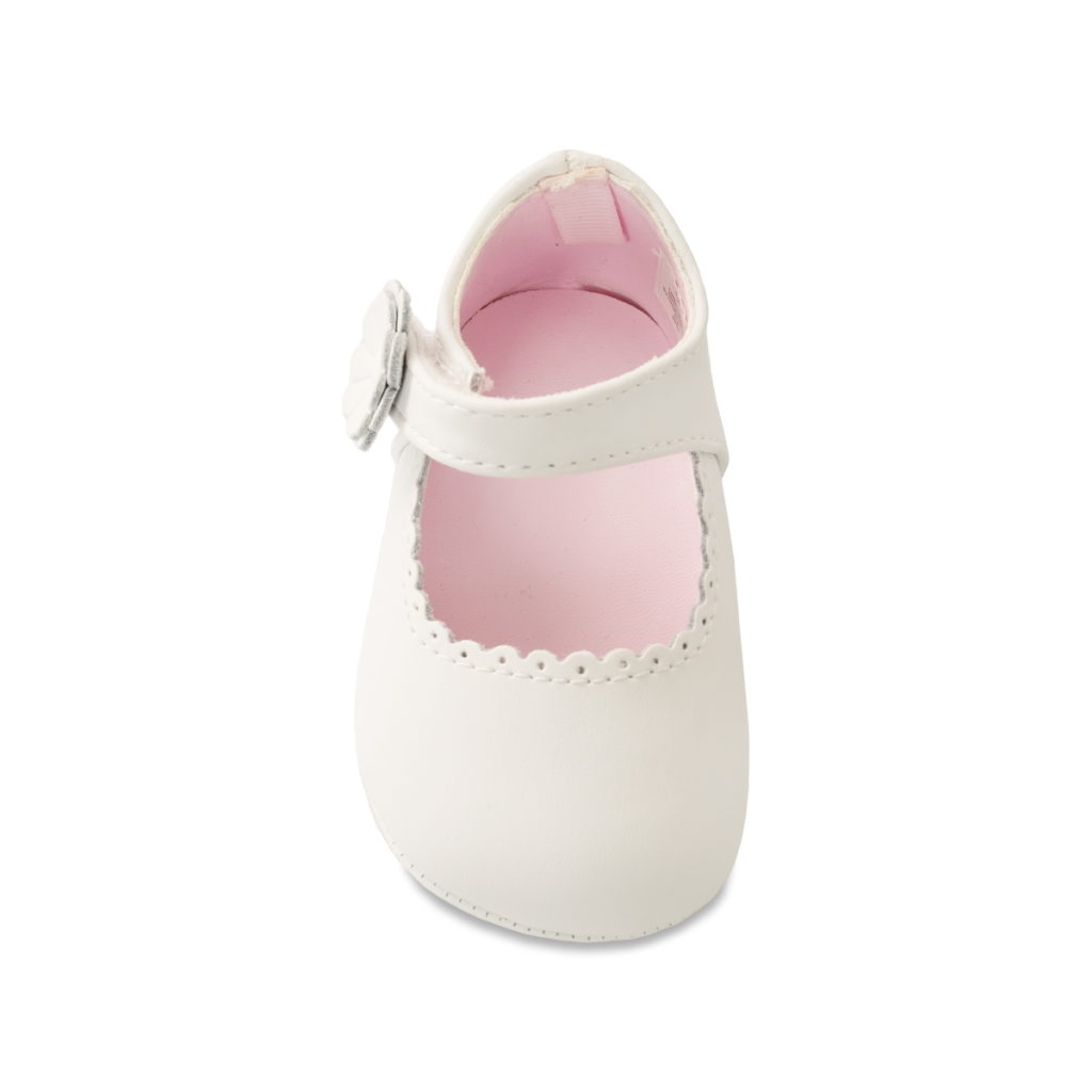 Baby Deer Emma Infant White Leather Mary Jane Flats - Size 1