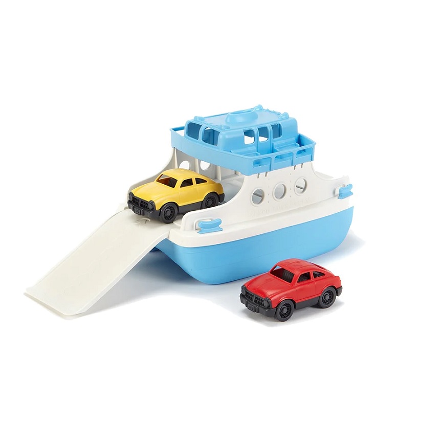 Green Toys Ferry Boat With Cars - Blue/White