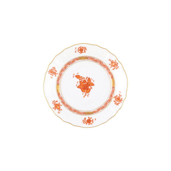 Herend Chinese Bouquet Rust Bread Plate