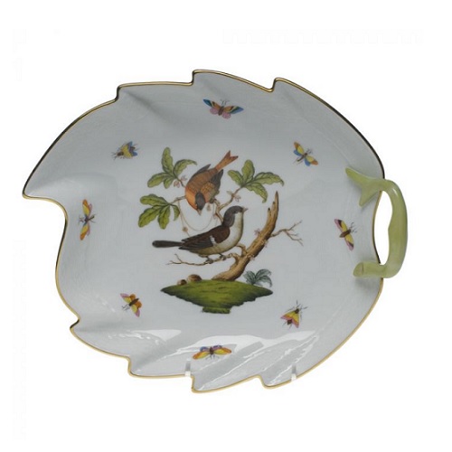 Herend Rothschild Bird Leaf Dish
