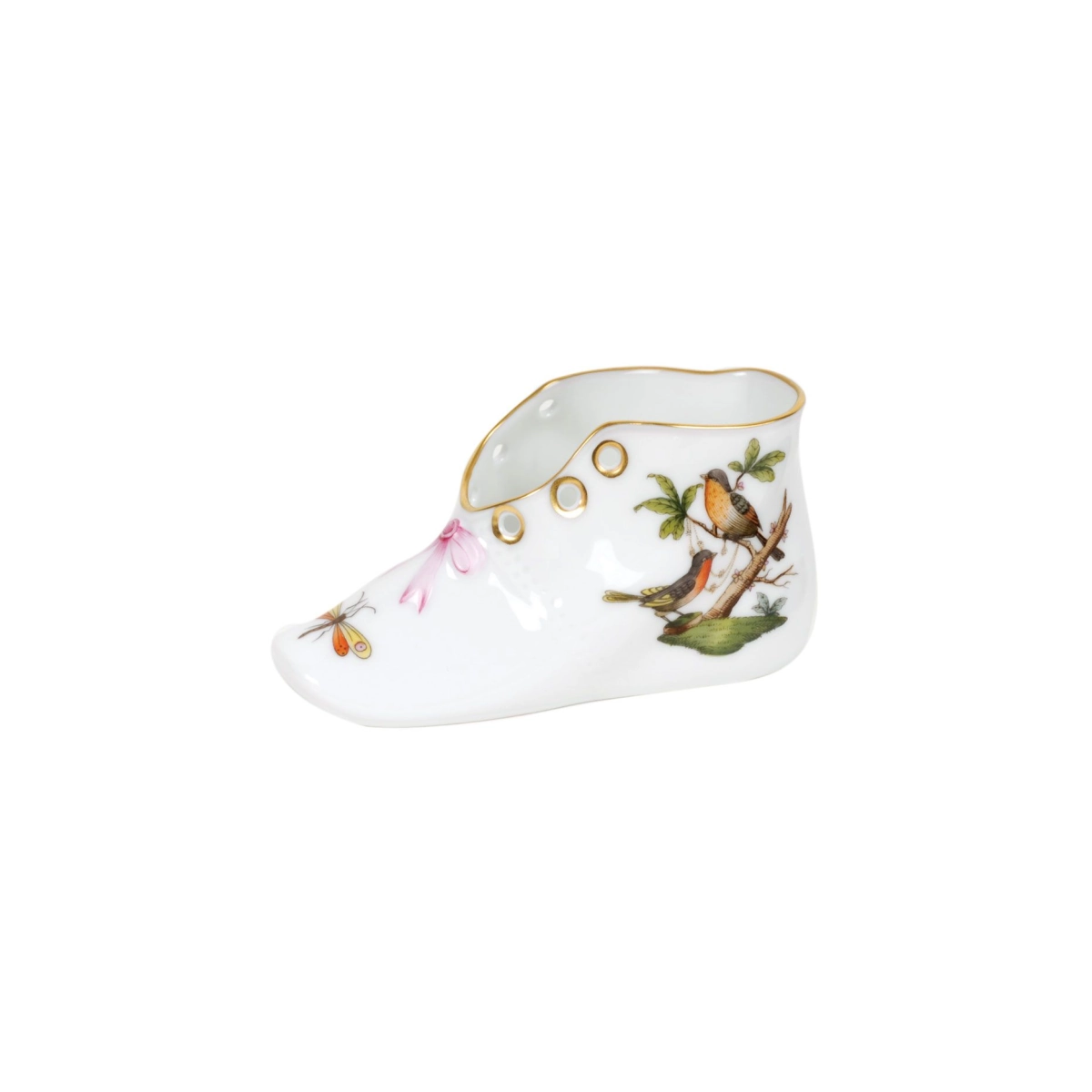 Herend Rothschild Bird Baby Shoe