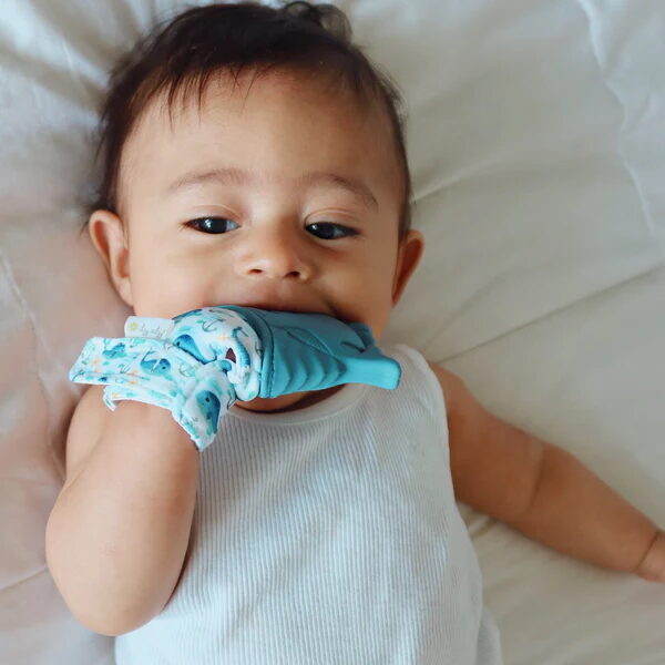 Itzy Ritzy Teething Mittens - Whale2