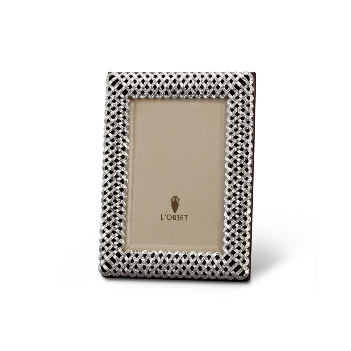 L’Objet Platinum Braid 4×6 Frame